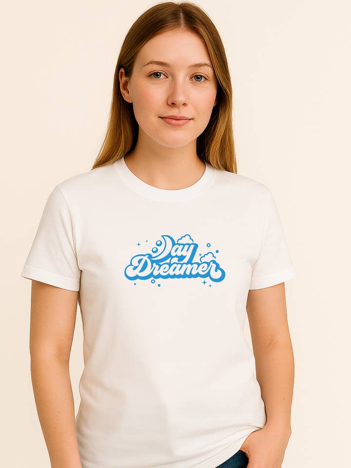 Day Dreamer Graphic 100% Organic Cotton T-Shirt for wholesale by Verdant Universe