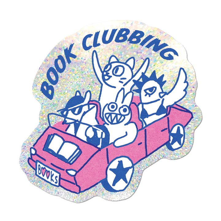 Book Clubbing by Apply (bookish) - Die-Cut Sticker for wholesale by Apply Stickers