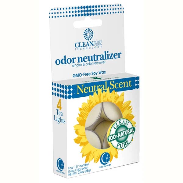 Clean Air Tealights - Neutral 4pk for wholesale by Way Out Wax