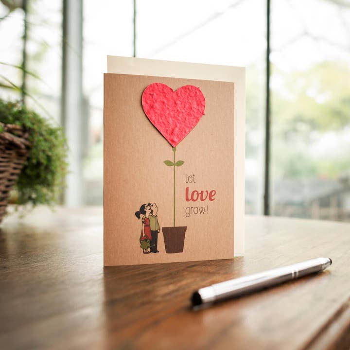TDJ Stadtgärtner GmbH – Großhandel Liebeskarte – Grußkarte - Let Love Grow