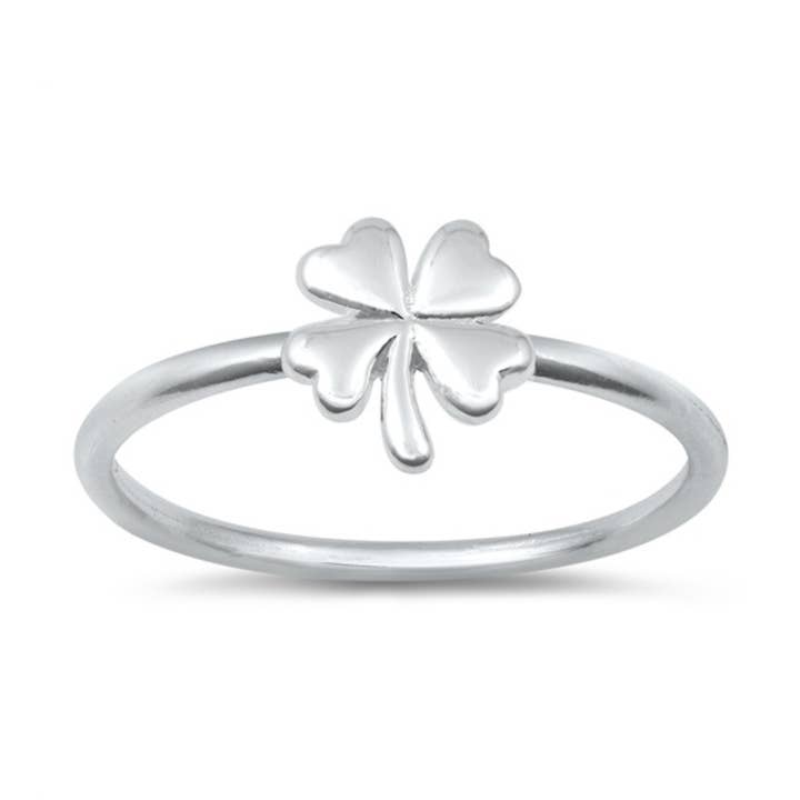 Moonrise Jewelry - Wholesale Band/Stacked Ring - R-17 Four Leaf Clover Ring