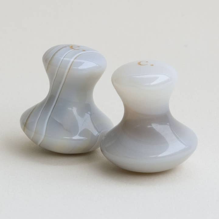 Natural Agate Mushroom Gua Sha Massager For Eye Care (Pair) for wholesale by cure.