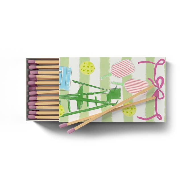 Dinker Court Pickleball Match Box by Rebecca Illustrated for wholesale by Annapolis Candle