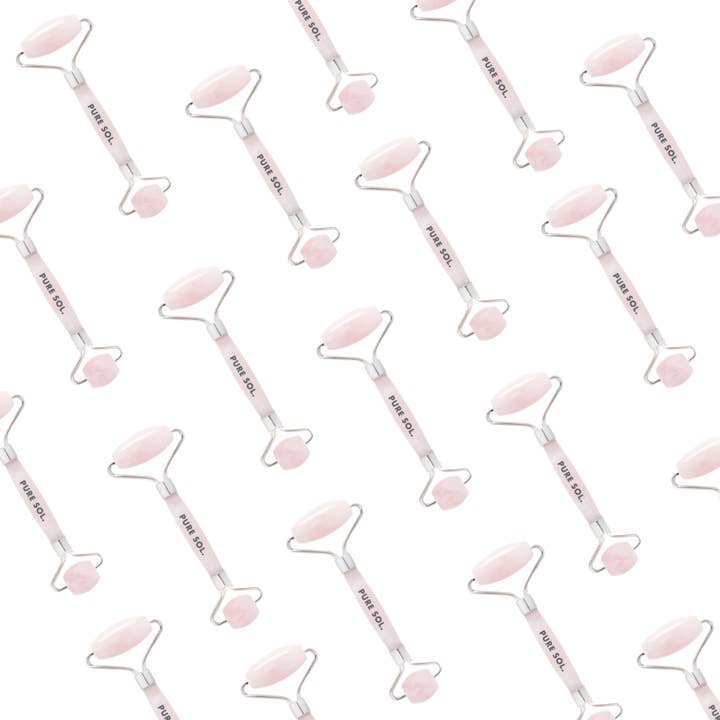 PURE SOL. - Wholesale Face/Beauty Roller - Rose Quartz Facial Roller3