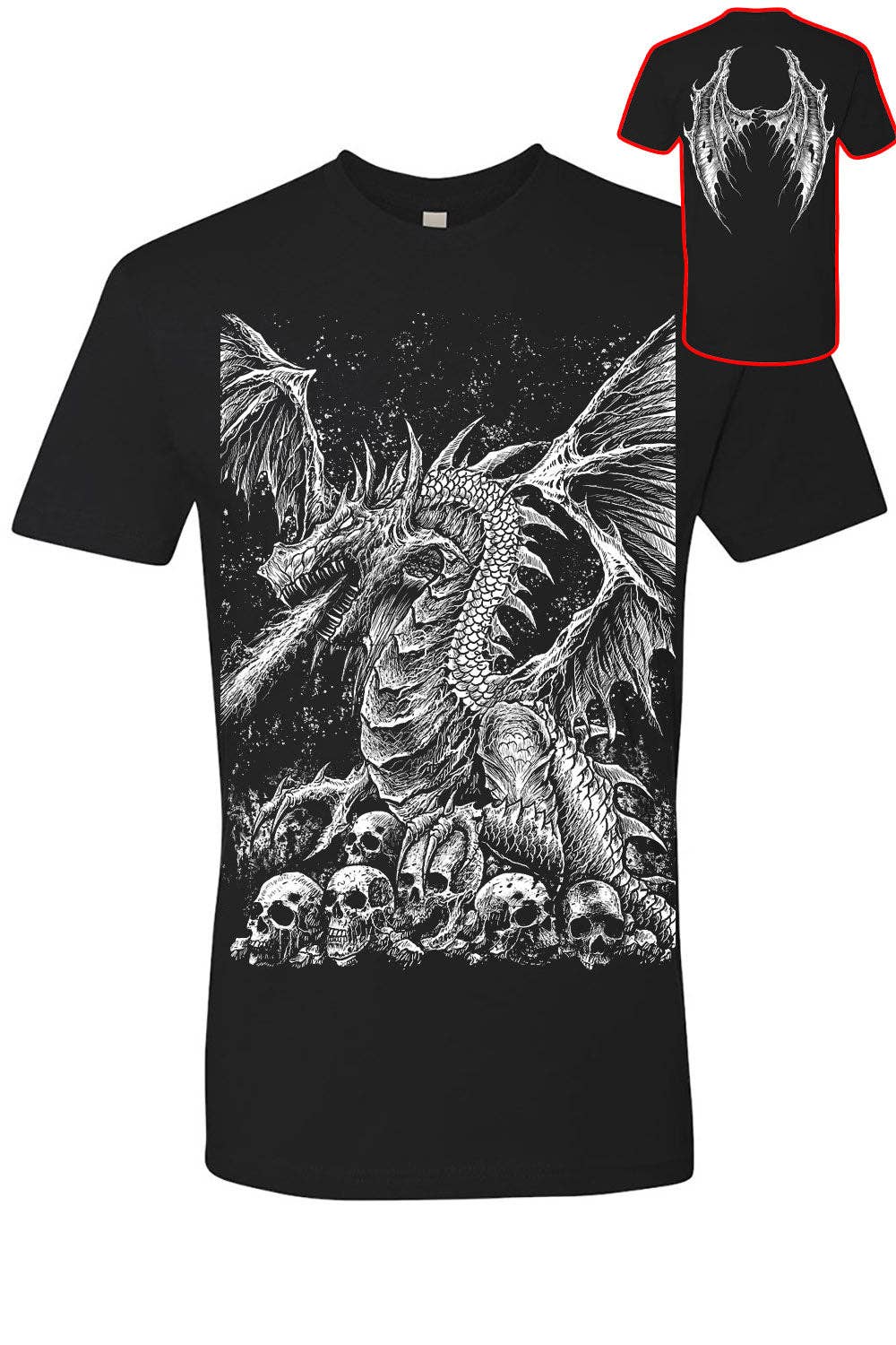 vampirefreaks – Engroshandel Grafisk t-shirt - Unisex – Dragon's Lair T-shirt i flere stilarter0
