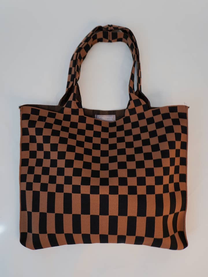 Classic Checkered Skinny Tote for wholesale by A Bag Concept