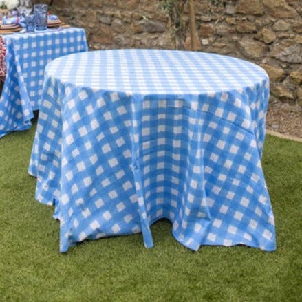 Tovaglia rotonda Alice Blu per la vendita all'ingrosso da parte di LNH EDIT