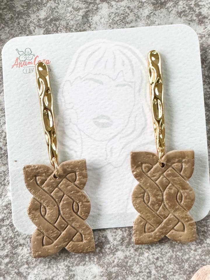 Once Strangers-Polymer Clay Earrings for wholesale by Anam Cara Clay Goods