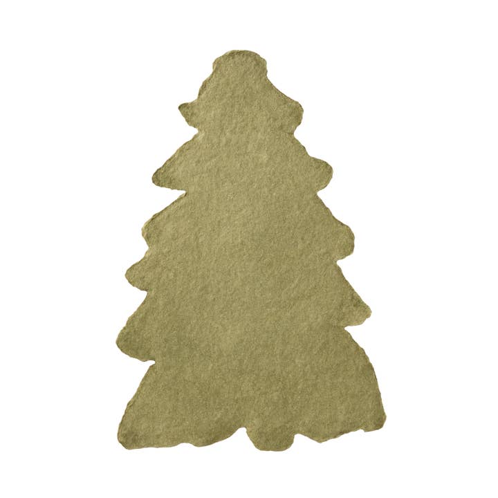 Evergreen Olive Handmade Paper Flat Note - Bulk for wholesale by Oblation Papers & Press