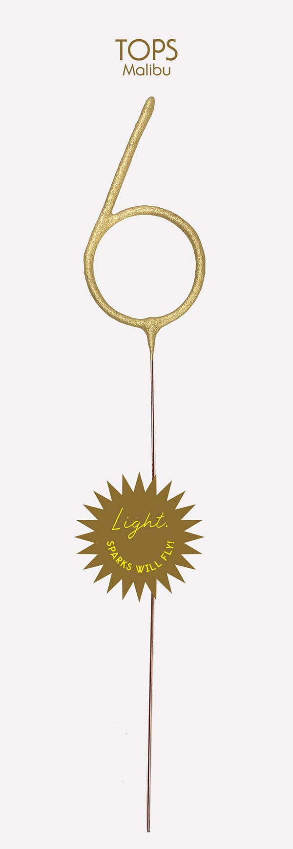 TOPS Malibu - Wholesale Sterretje - Grande 12" Gold Number Sparkler Wand-kaart - Eenpersoons6