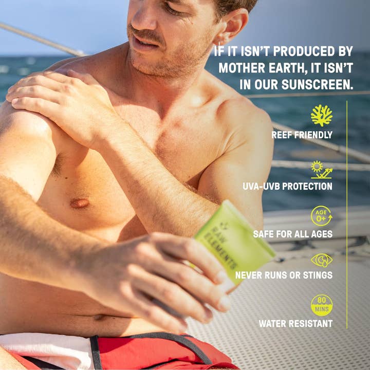 Raw Elements - Wholesale Sunscreen - RAW ELEMENTS NATURAL SUNSCREEN SPS 30 TRAVEL SIZE 1 oz