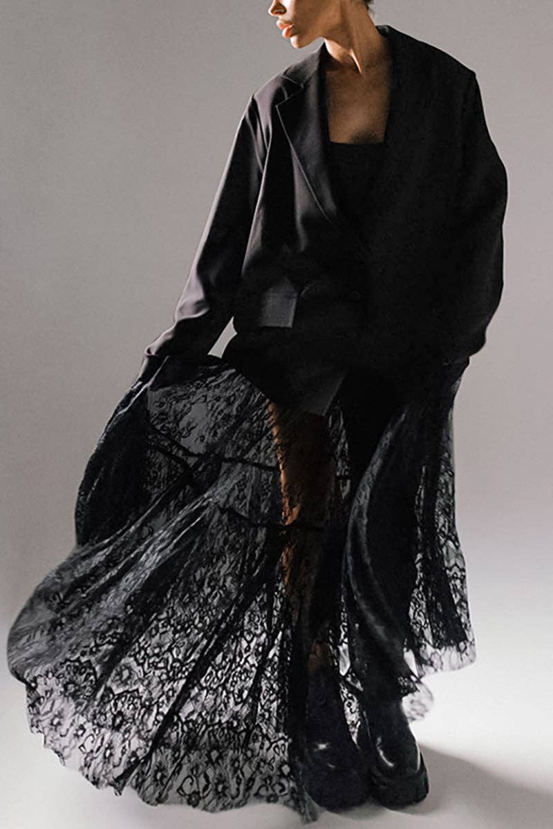 Mccolin - Wholesale Dress - Women's - Layered Sheer Tulle Maxi Dress0