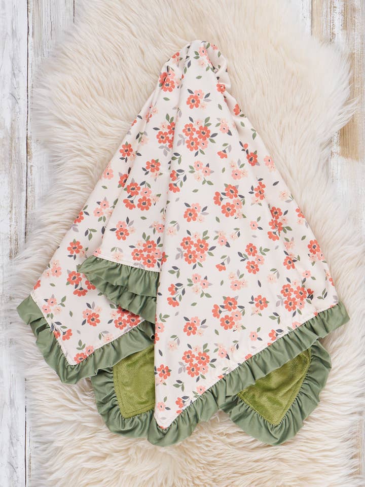 Forest Petals Floral Blanket for wholesale by Marie Nicole Clothing