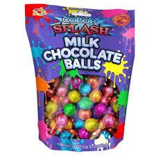 Long Island Candy Factory – Großhandel Schokolade – Alberts Color Splash Milchschokoladenkugeln, in Folie verpackt, verschiedene Farben, 2-Pfund-Beutel