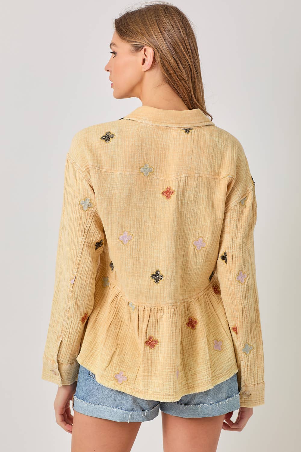 Mystree – Blusão - Mulher por atacado – 61004 Casaco Peplum Lavado15