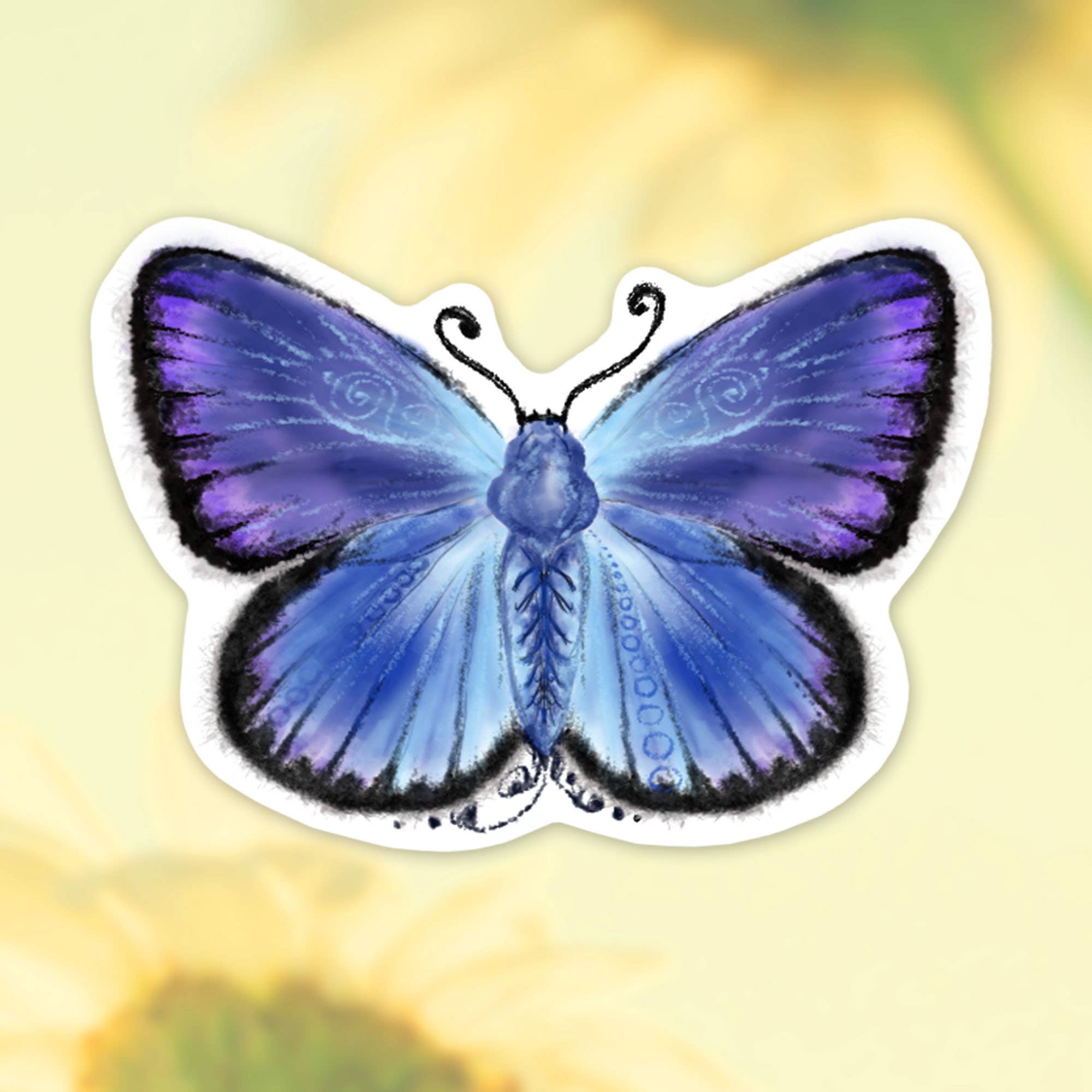 Katekreates – Engroshandel Klistermærke – Karner Blå Butterfly Sticker, Natur Sticker, State Insekt1