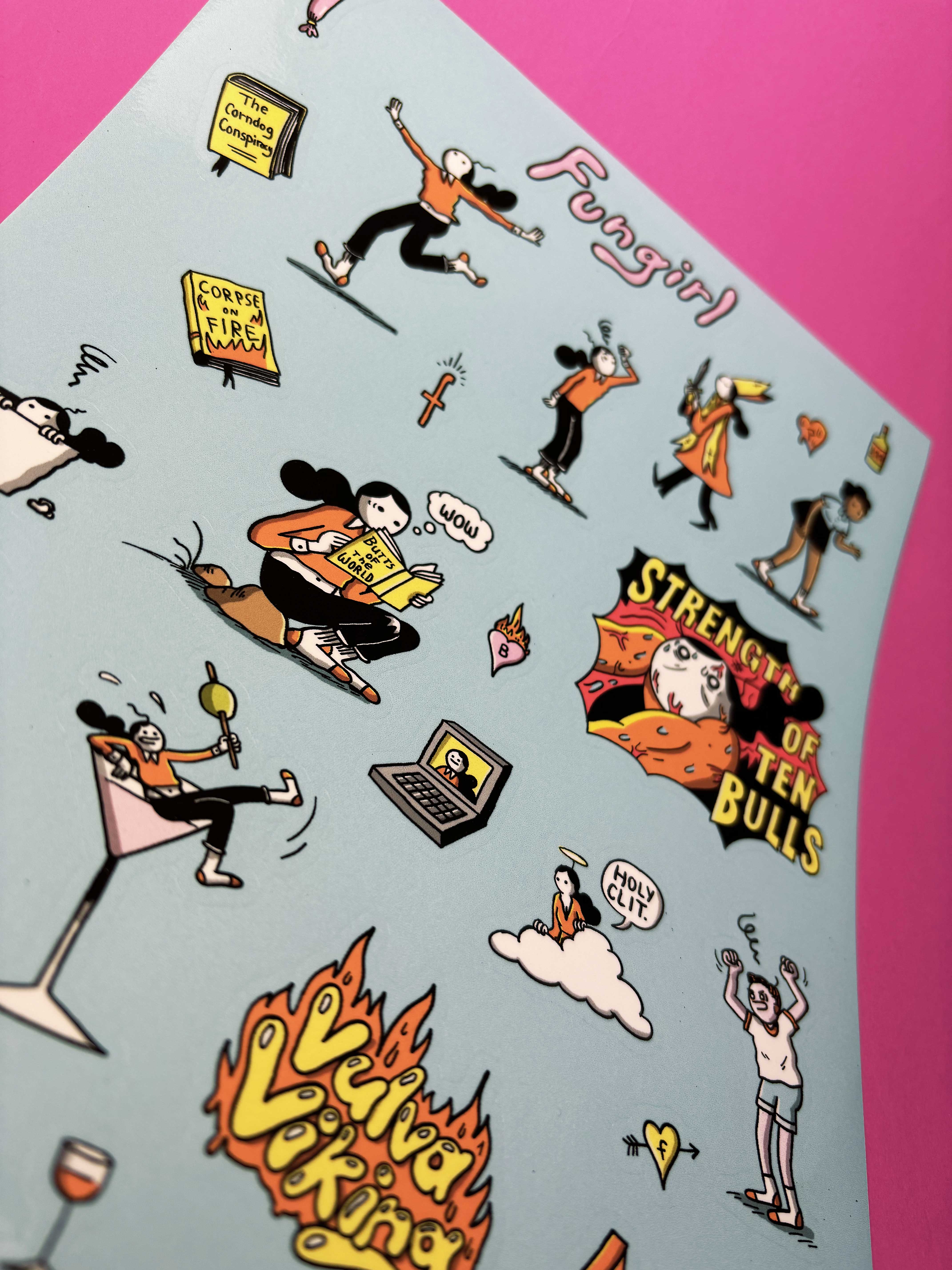 War and Peas - Wholesale Sticker - Strength of Ten Bulls XL Fungirl Sticker Sheet2