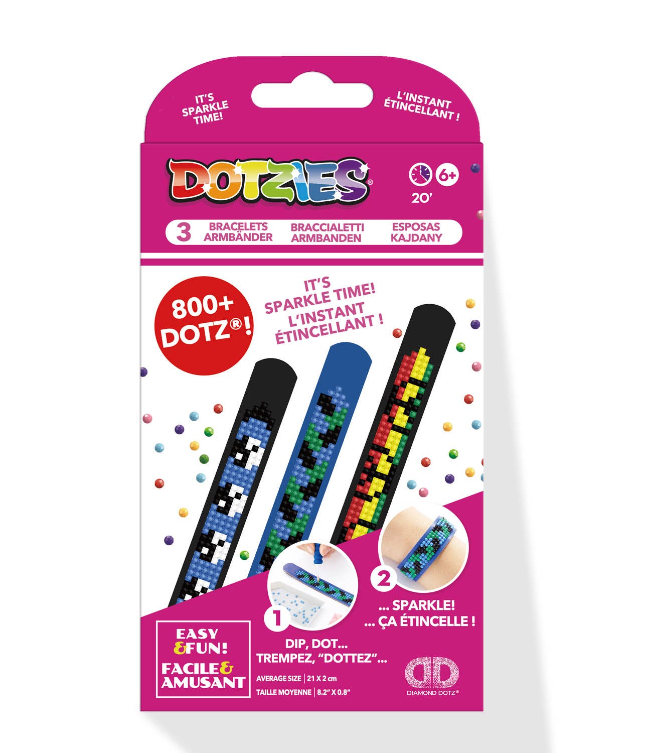 Toysmith - Wholesale DIY Craft Kit - Kids - Diamond Dotz Peace Bracelets0