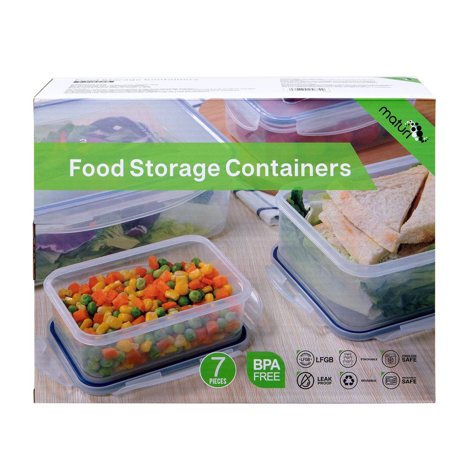 Viceni – wholesale Food storage container – Seven Piece Rectangular Food Storage Set2