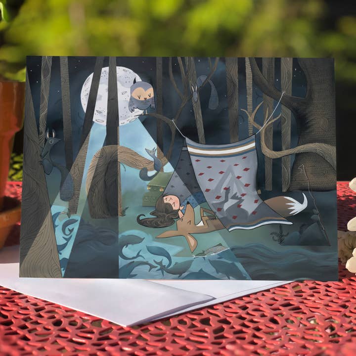 Blank Card - Blanket Fort (Design 44) for wholesale by Megan Marie Myers Art