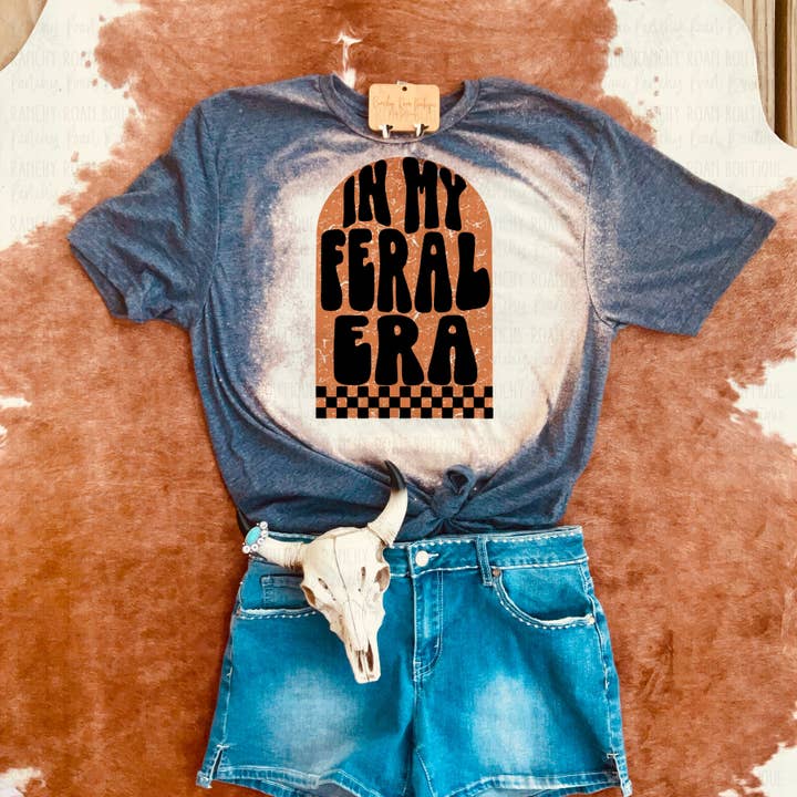 In My Feral Era Western Graphic T-Shirt for wholesale by Ranchy Roan Boutique