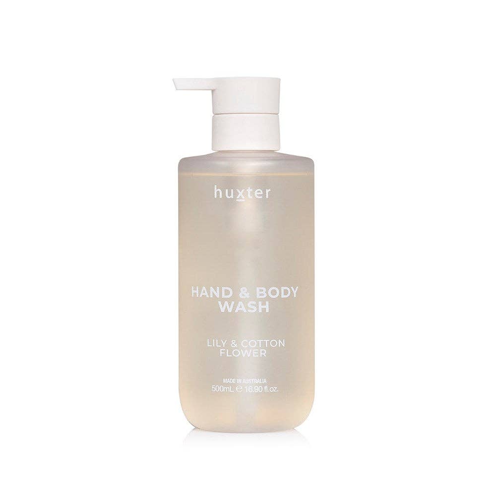 Huxter - Wholesale Body wash/shower gel - 500ml Hand & Body Wash - Lily & Cotton Flower (Yellow)