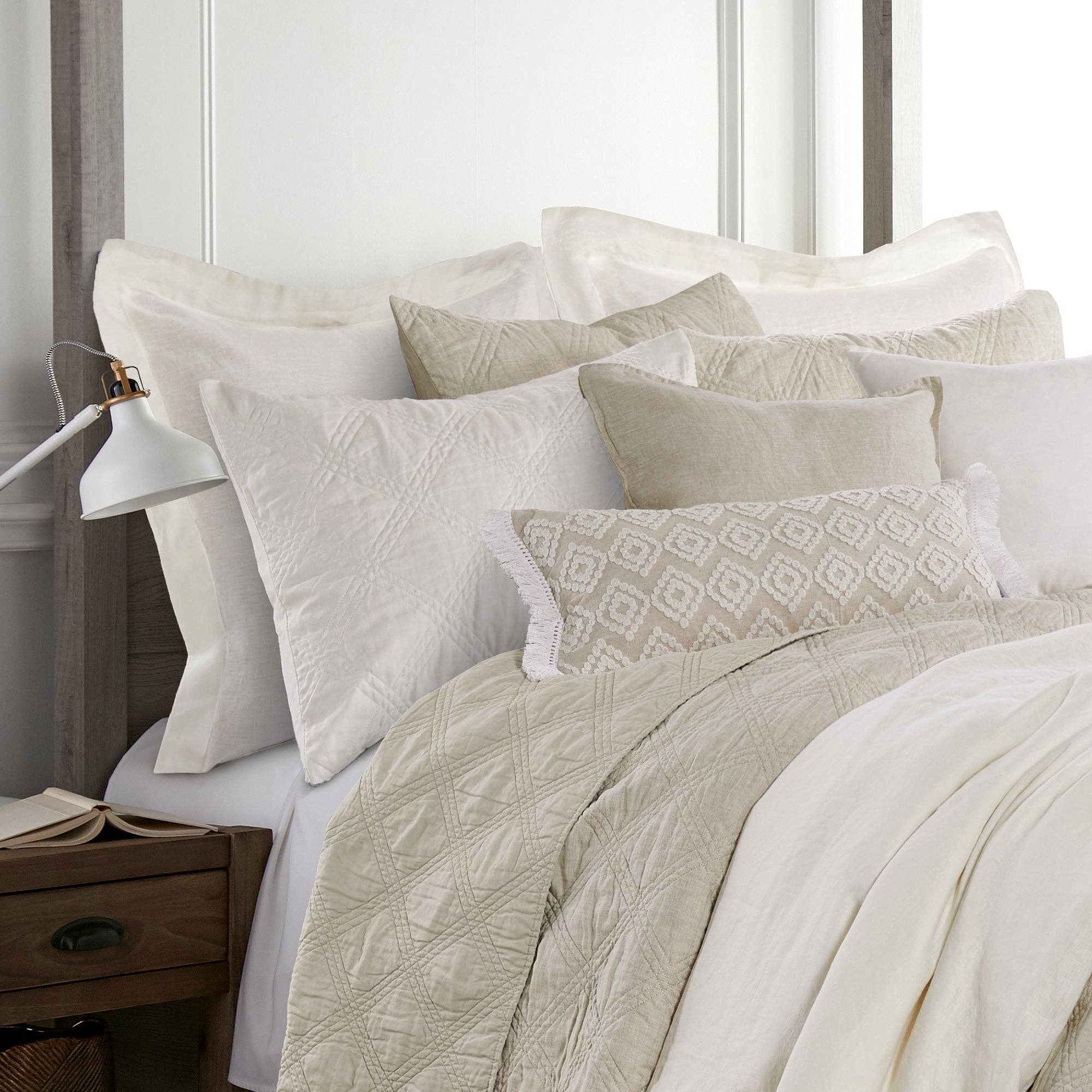 Levtex Home - Wholesale Throw Pillow Cover - French Flax Washed Linen Square Pillow Cover- Set of 211