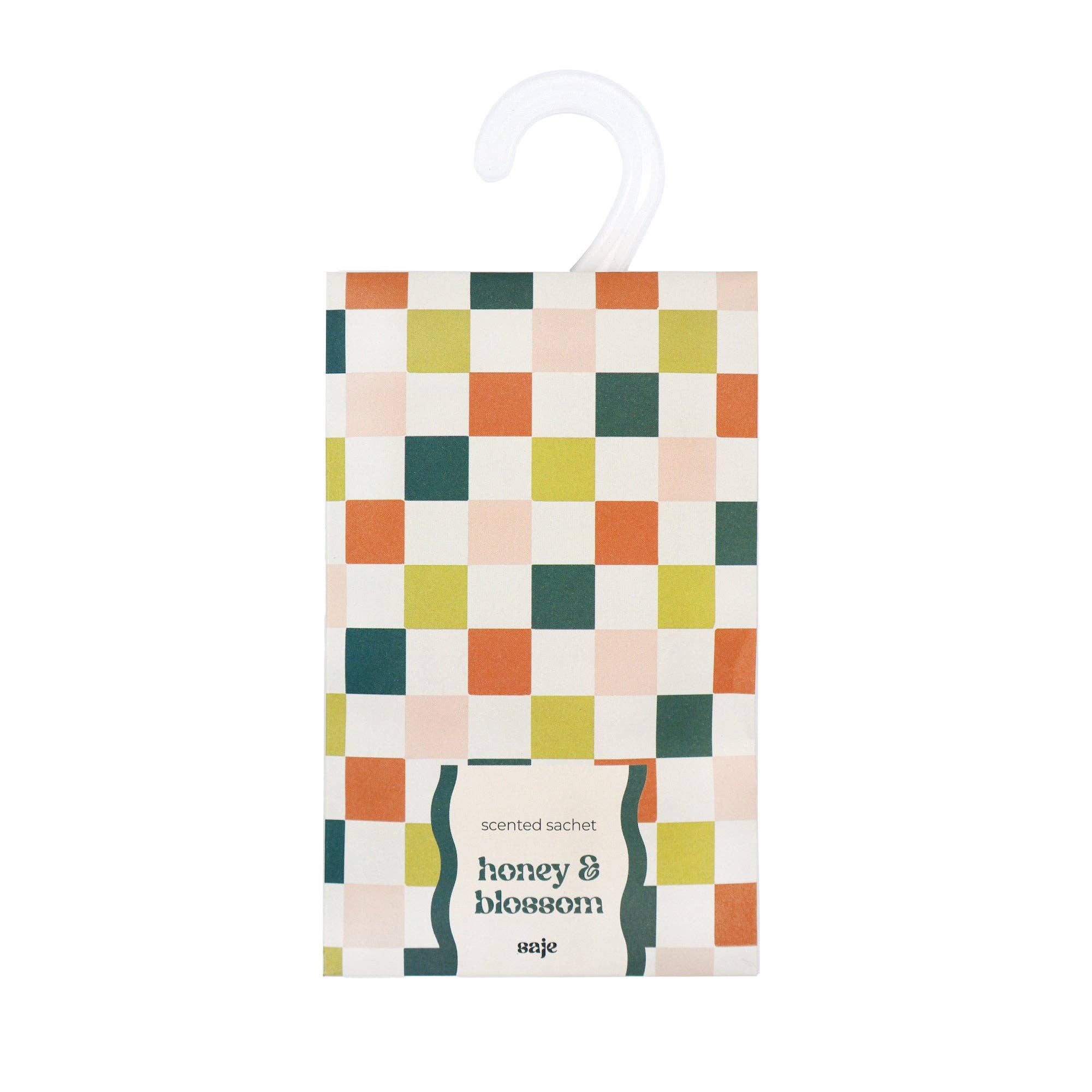 Robert Frederick Ltd – wholesale Sachet – Saje Scented Hanging Sachet - Set of 4 Honey and Blossom - Chess Design3
