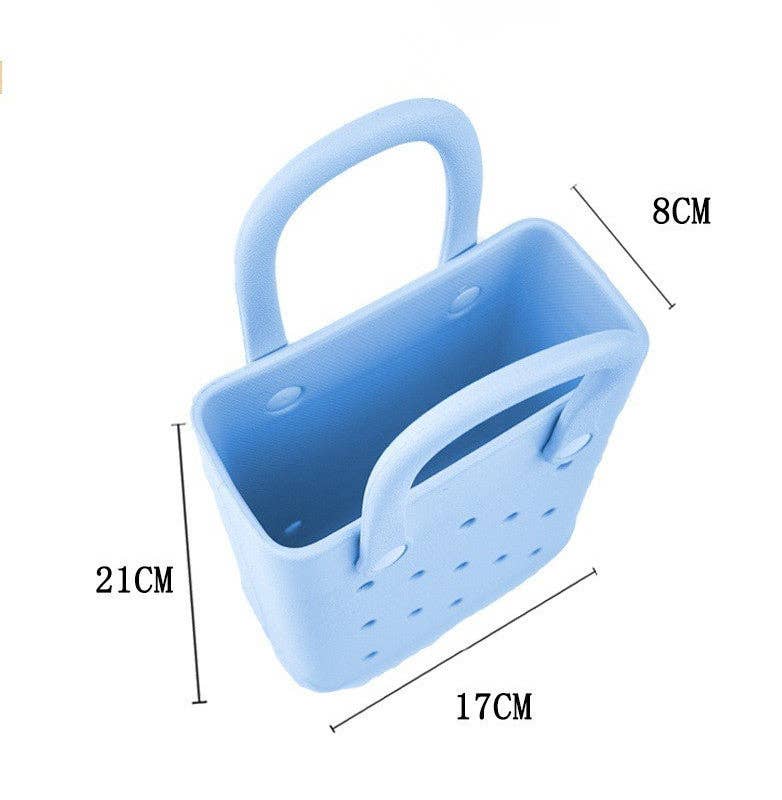 Auraquise - Wholesale Beach Bag - EVA Small Square Beach Bag with Hole Design Handheld Tote9