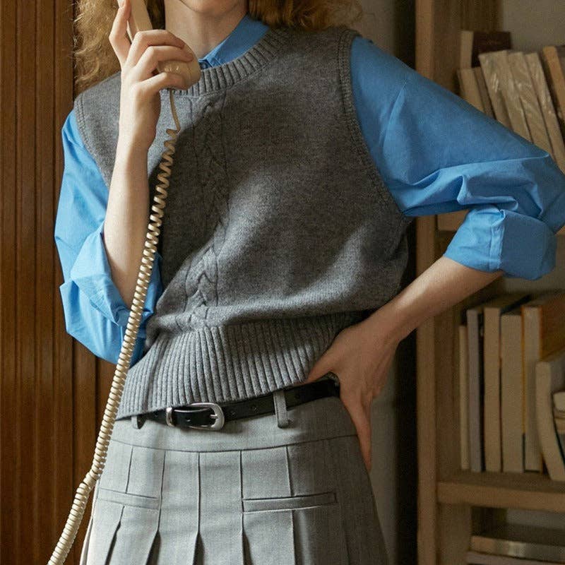 Marayn – Engroshandel Strikvest/slipover – Kvinder – Chic fransk strikvest forår/efterår lag-på-lag essentiel2
