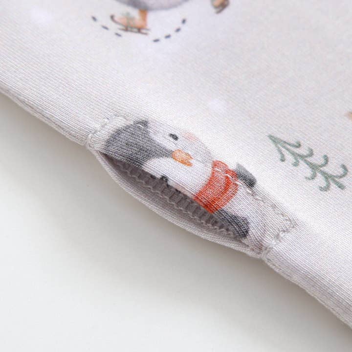 Luxie Charm - Wholesale Bodysuit (Footed) - Baby - Penguins On Ice Zippered Romper NICU Friendly Footie5