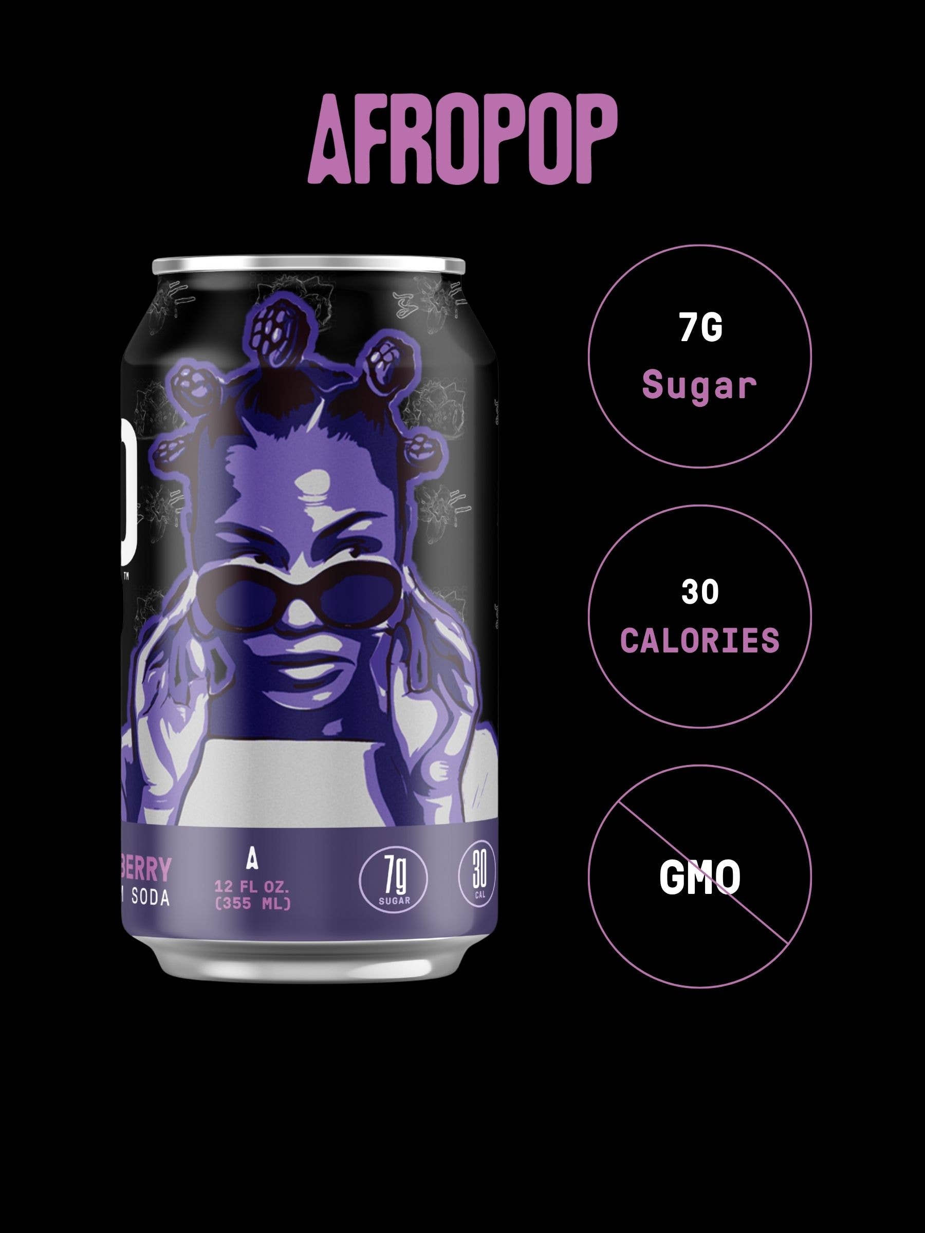 AFROPOP - Wholesale Soda/Carbonated Drink - Blvcker the Berry: Blackberry Cream Soda1