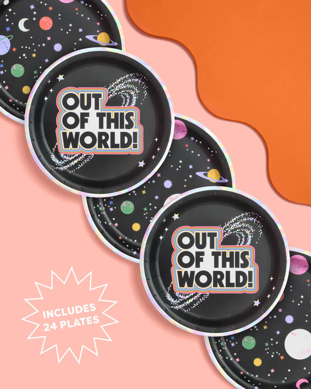 xo, Fetti - Wholesale Disposable Plate - Out of This World Plates - 24 paper plates, outer space, kids birthday, aliens2