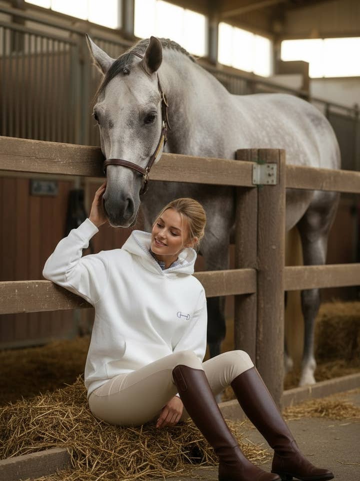 Equine & Design, LLC - Wholesale Hoodie - Women's - Damascus Bit Logo Hoodie Loungewear3