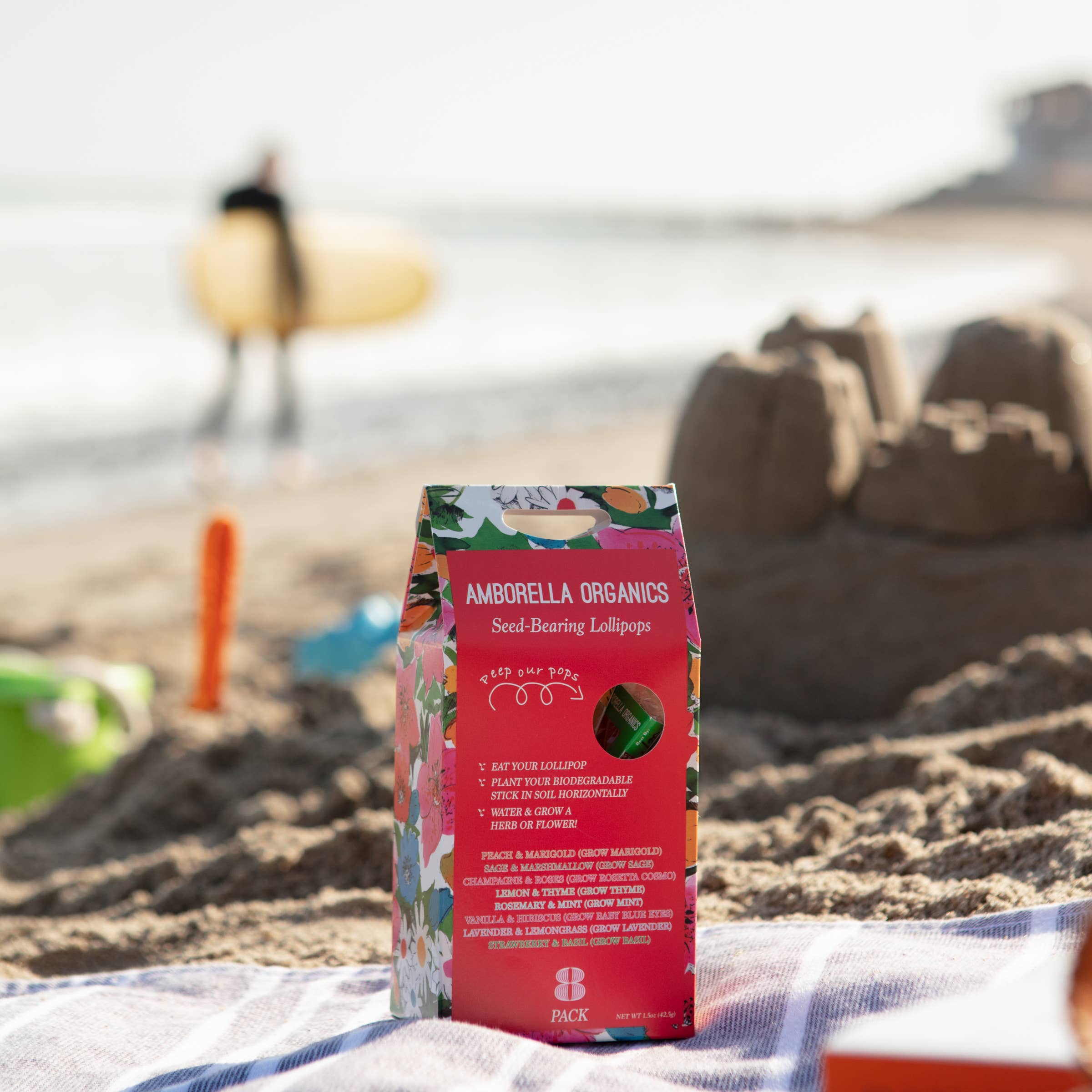 Amborella Organics - Wholesale Lollipop - Garden Lover's 8 Pack (Eat, Plant & Grow a Herb/Flower)3