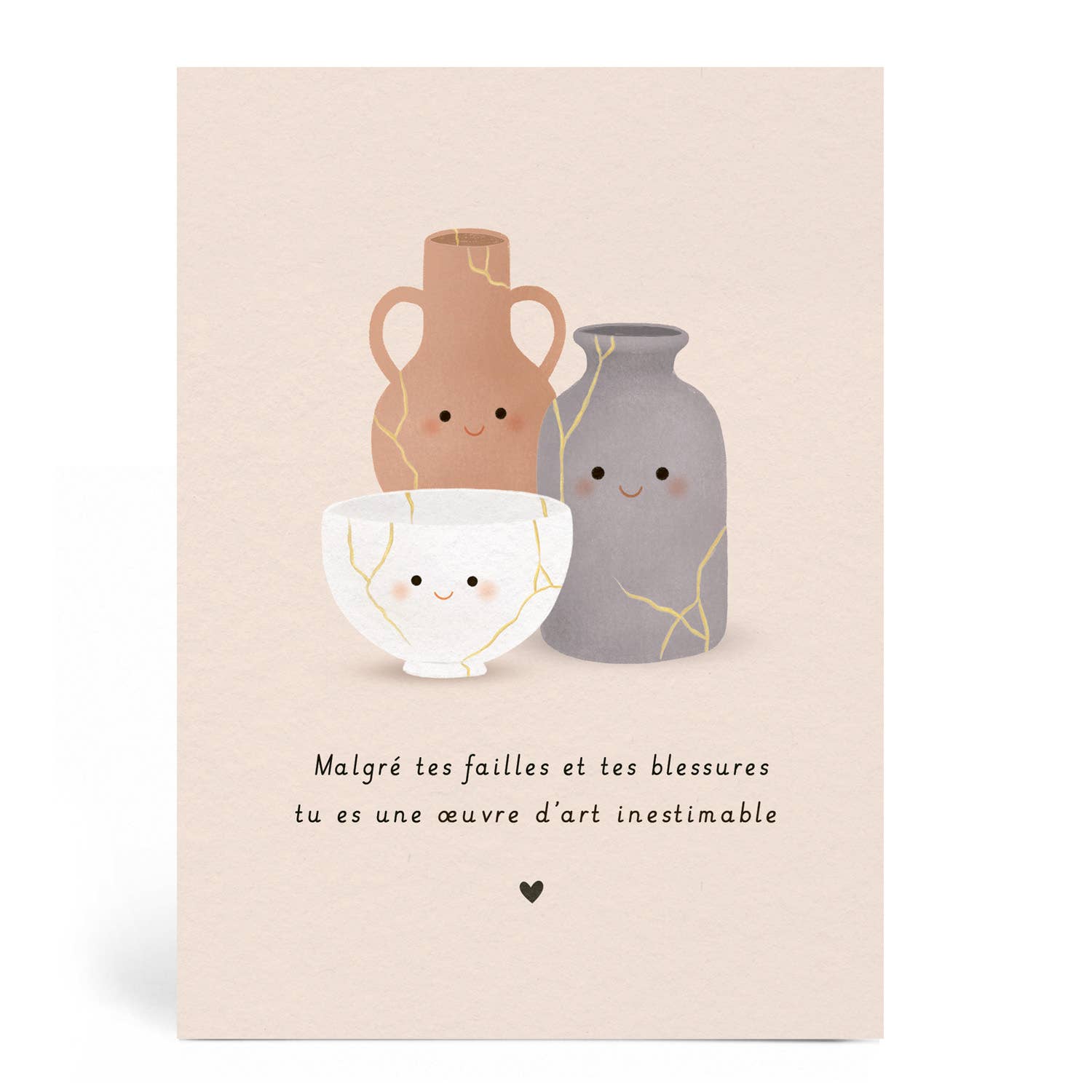 Zü - Wholesale Postcard Set - Kintsugi sweet word card, positive postcard, quote0