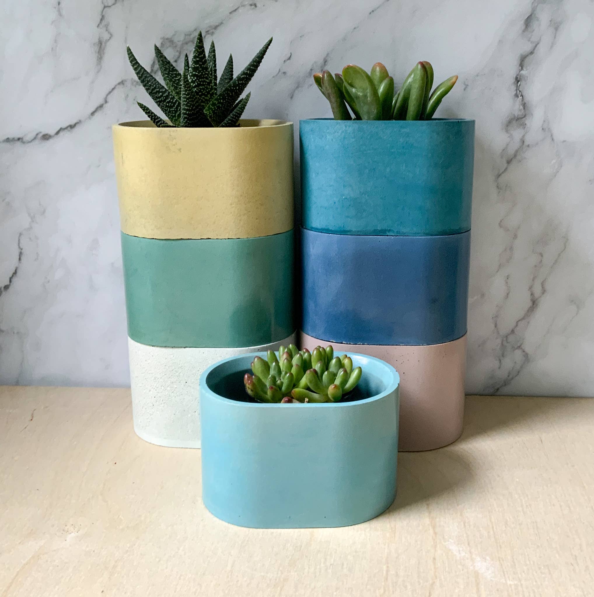 Left Corner Goods - Wholesale Plant Pot - Succulent Oval Concrete Planter10