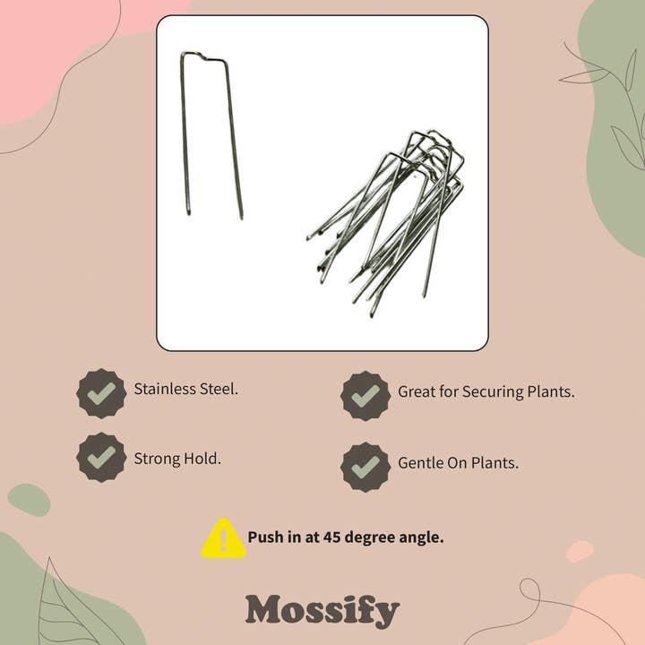 Mossify - Wholesale Garden Tool - Floral Pins - Greening Pins - Pins for Moss Poles