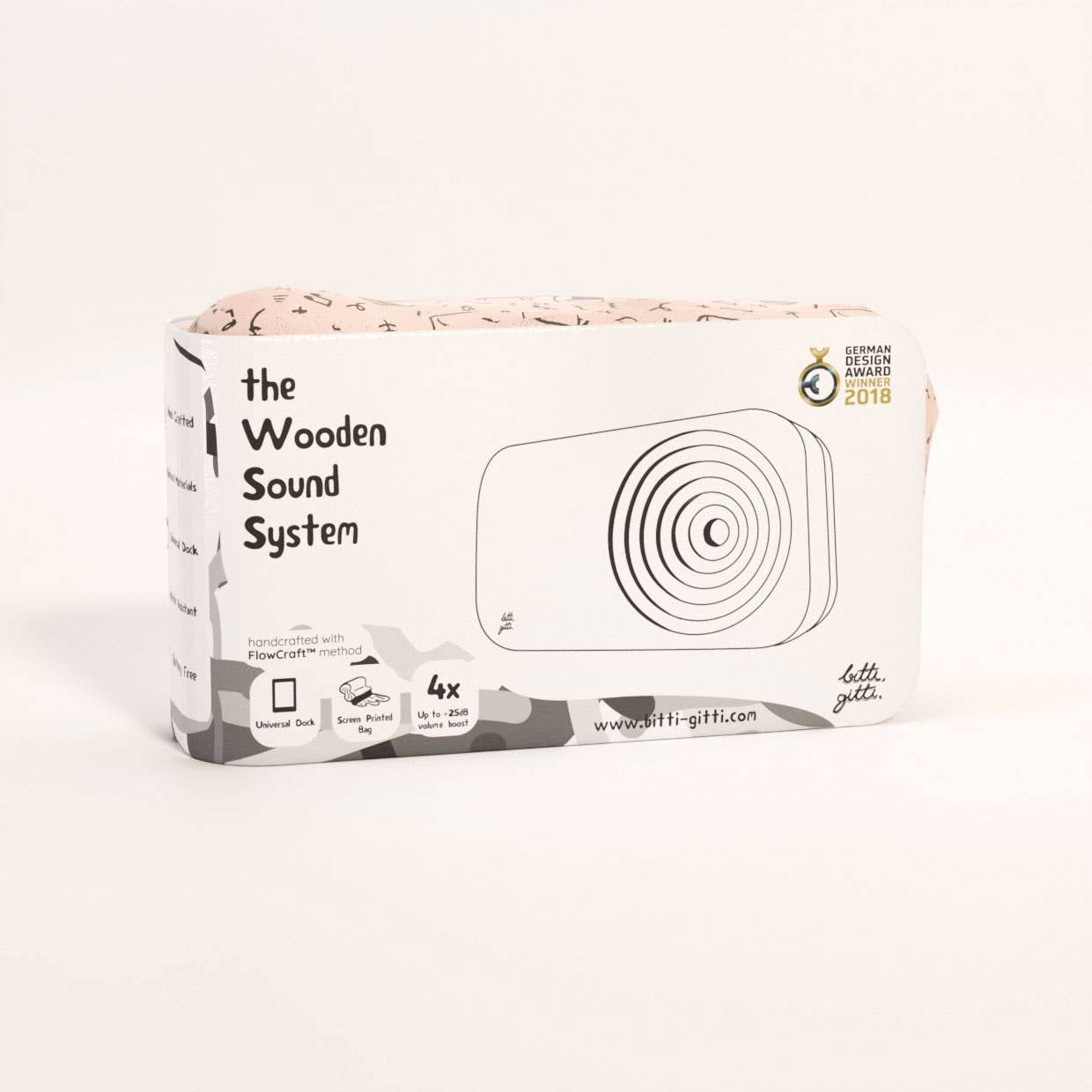 Bitti Gitti Design Workshop - Wholesale Speakers - B&W Marbled the Wooden Sound System Bundle7