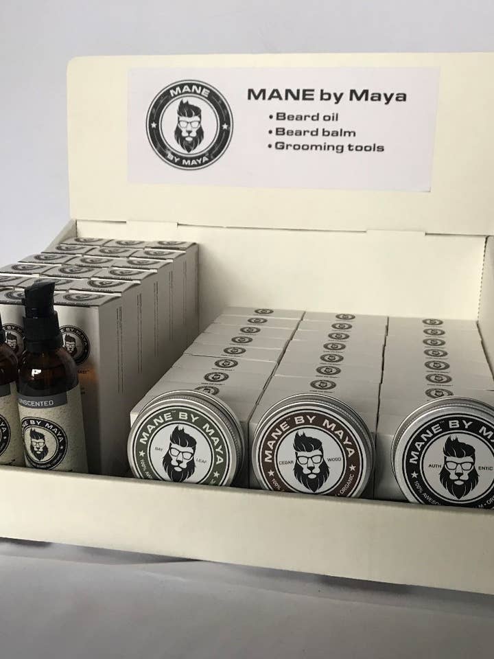Beard Products Retail POP Display - Corrugado para venta al por mayor de MAYA Cosmetics