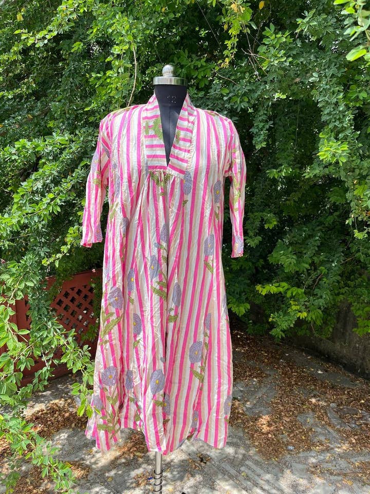 Bhawana Handicrafts - Wholesale Dress - Women's - Hand Block Printed Summer Cotton Dress with Floral Print1