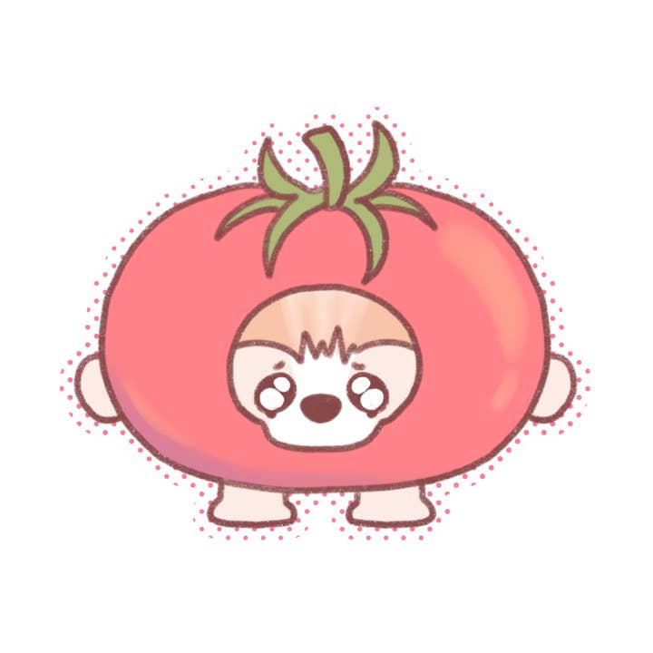 Tomato Cat Vinyl Sticker for wholesale by Lottemp3