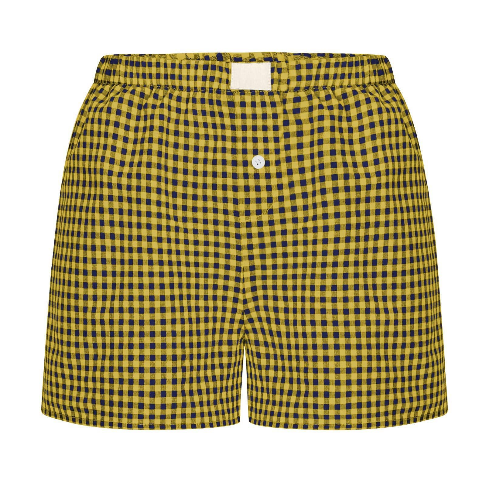 Rosa Clothing - Wholesale Lounge Shorts - Women's - Lysandra Gingham Pull-On Boxer Shorts8