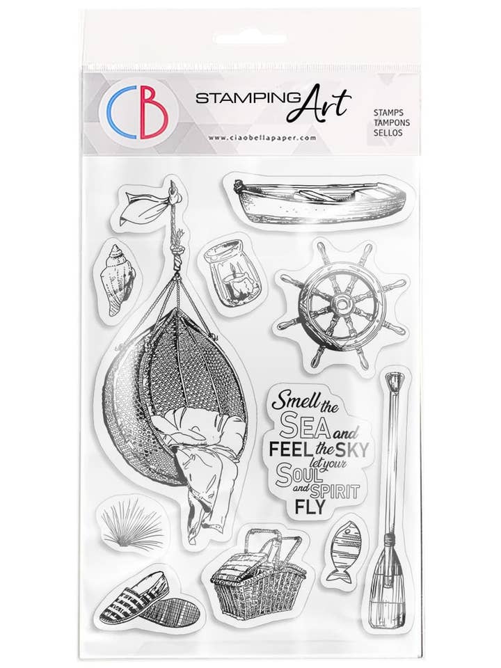 Ciao Bella Clear Stamp Set 4"x6" Let Your Soul Fly for wholesale by Ecstasy Crafts Distributing