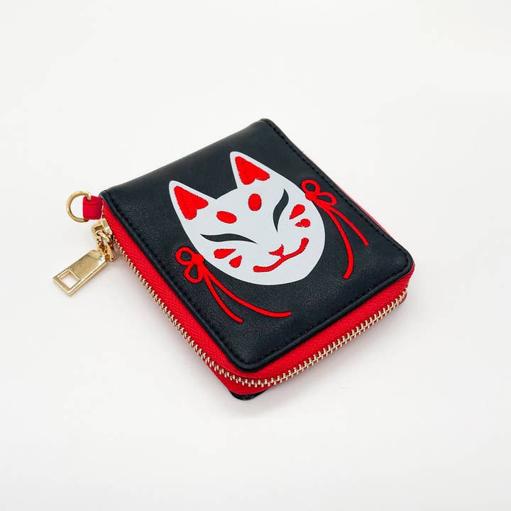 Kitsune Embroidered Wallet for wholesale by Yoshi Yoshitani LLC
