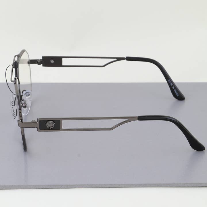 MIX Lion Emblem Straight Aviator Optical Glasses for wholesale on Faire3