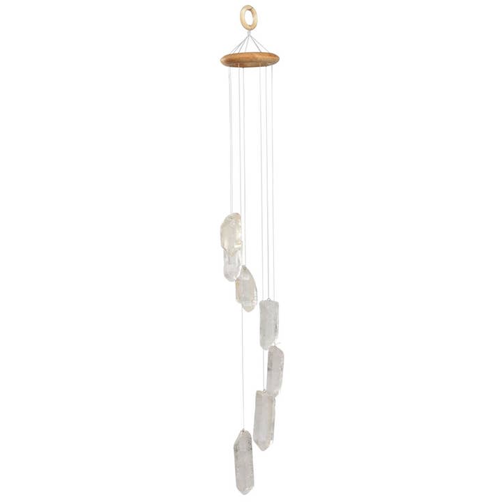 Clear Quartz Point Wind Chime for wholesale by Benjamin International