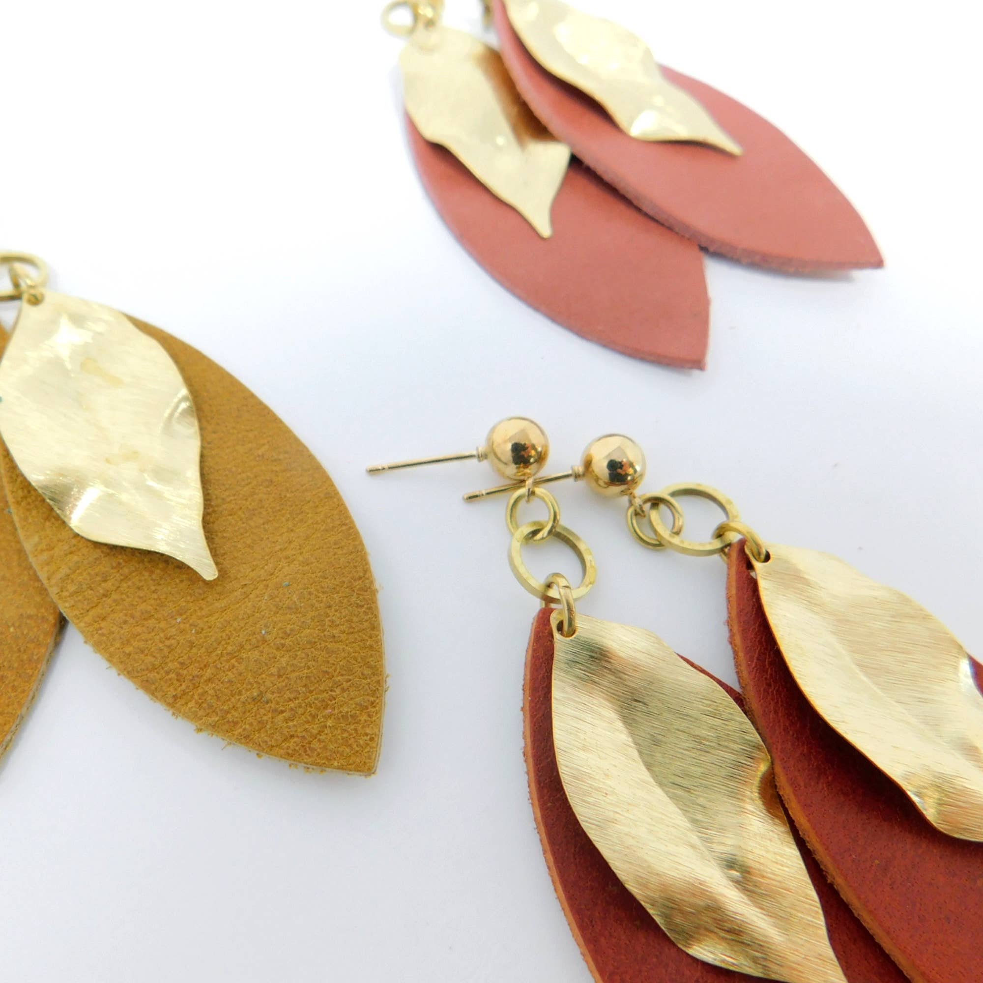 Permanent Baggage - Wholesale Dangle Earrings - Edgy Leather Earrings - Leaf9