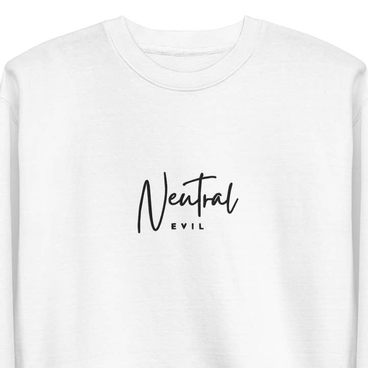 Neutral Evil Besticktes Dungeons and Dragons Rundhals-Sweatshirt für den Großhandel von EBONWOOD