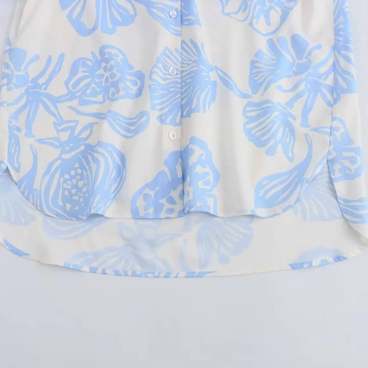 Marayn - Wholesale Sleepwear Set - Women's - European Summer Fashion Printed Shirt Pajama Set9